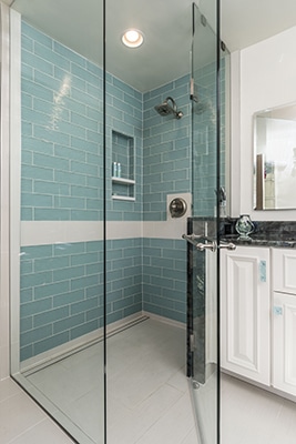 Linear Drain in Modern Bathroom