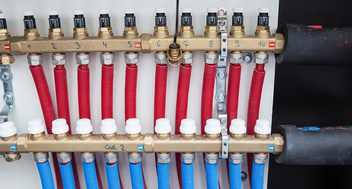 mechanical phase - plumbing manifold - home remodeling project