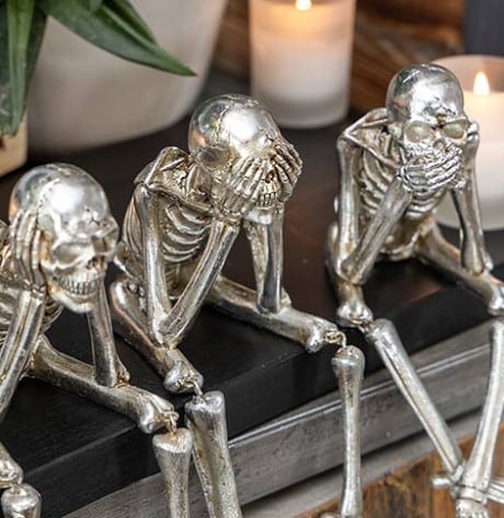Skeletons on a mantel