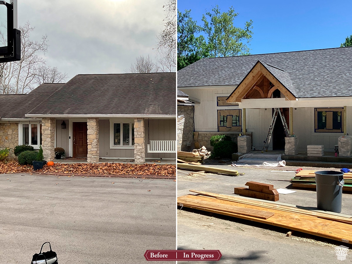 Before and In Progress Addition Modern Aesthetic