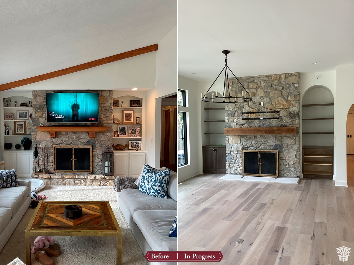Before and In Progress Addition Modern Aesthetic