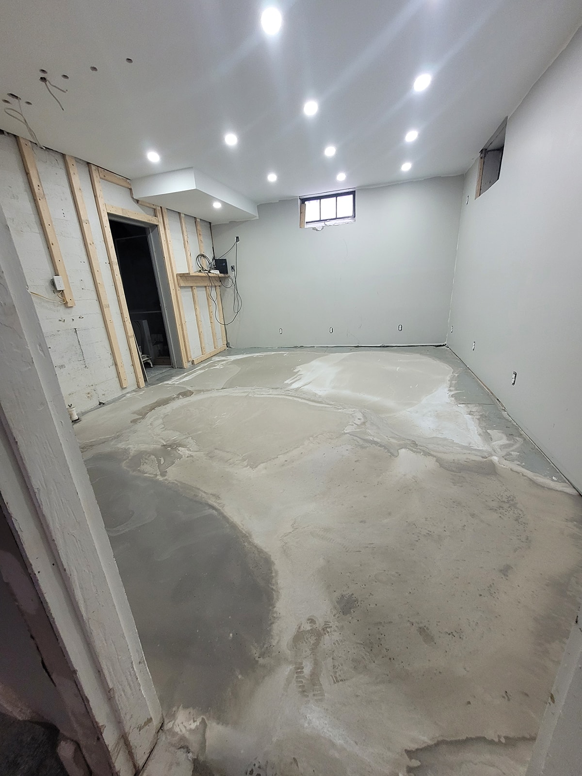 basement transformation in progress