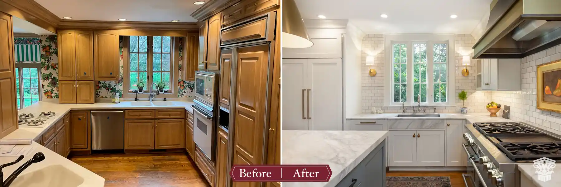 traditional transformation first floor kitchen sink before after